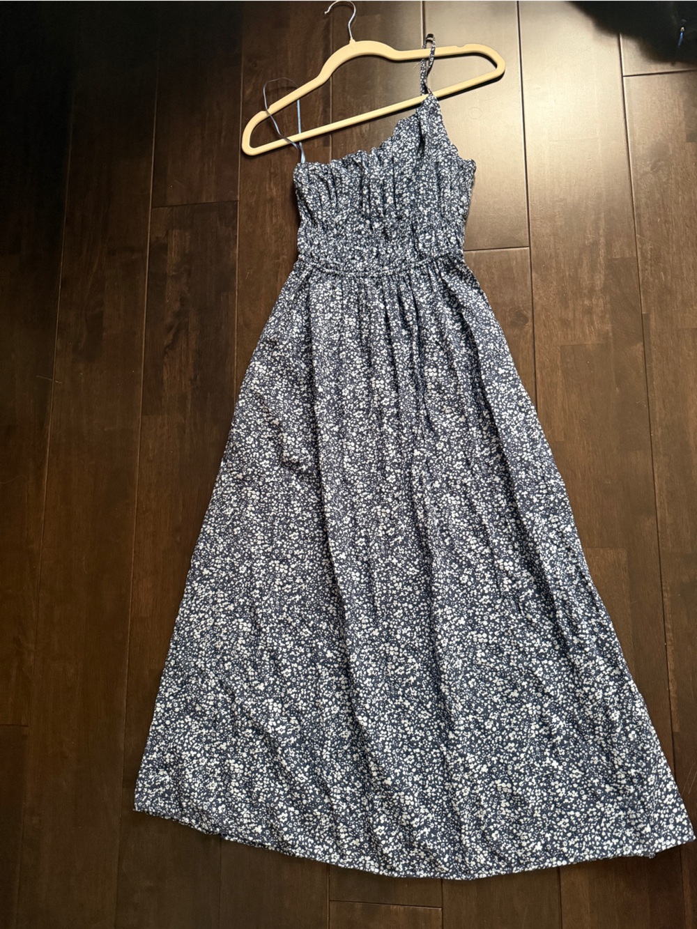 Abercrombie One Shoulder Blue Floral Dress